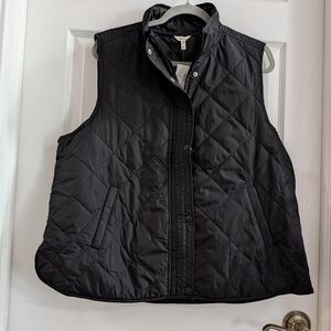 Maurices Black Quilted Vest